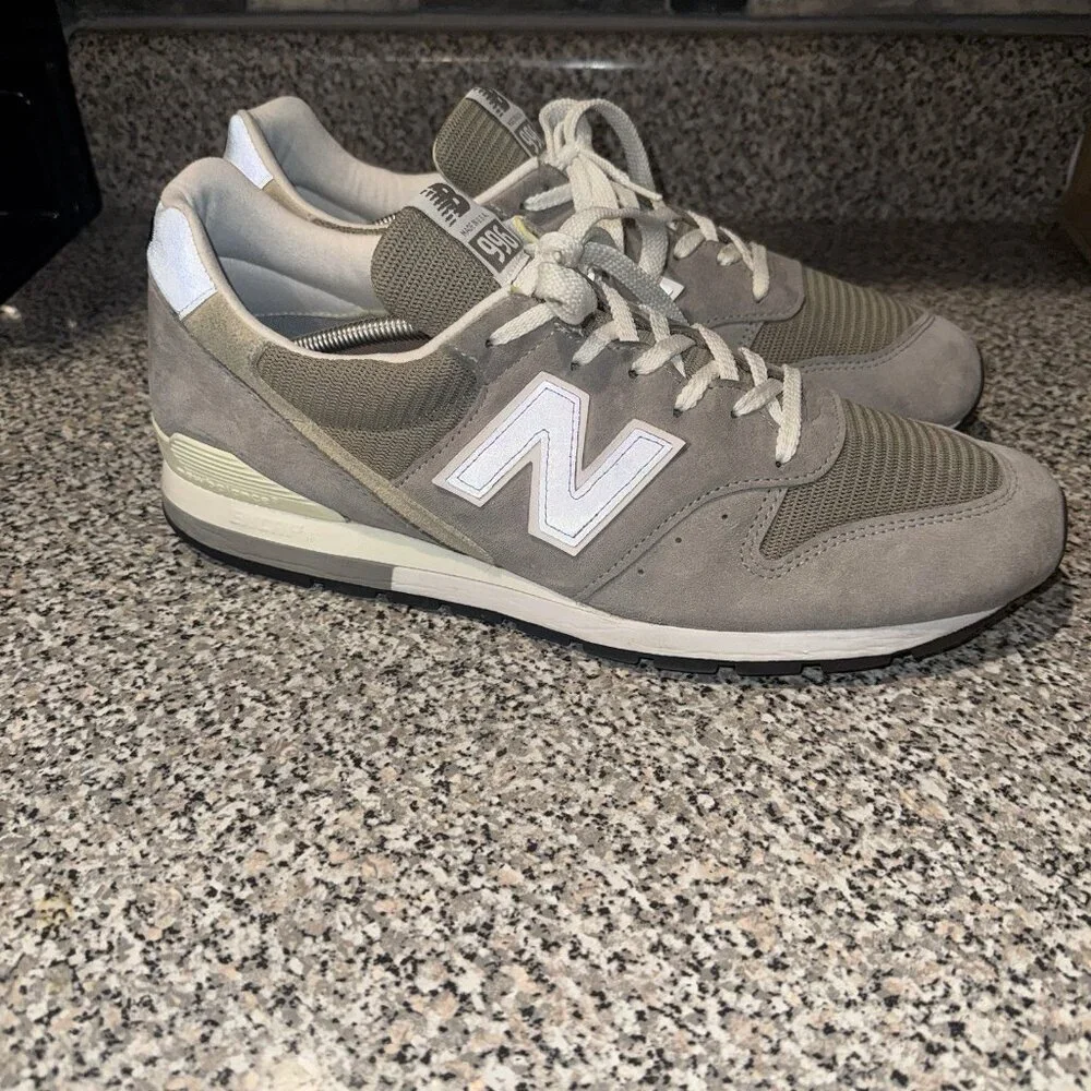 New Balance 996 Shoes Mens Size 13‎ Gray Suede Made USA U996GR Running Sneakers